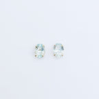 Aqua Oval Studs