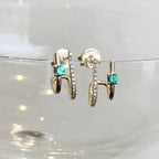 Denisse Emerald Diamond Earrings