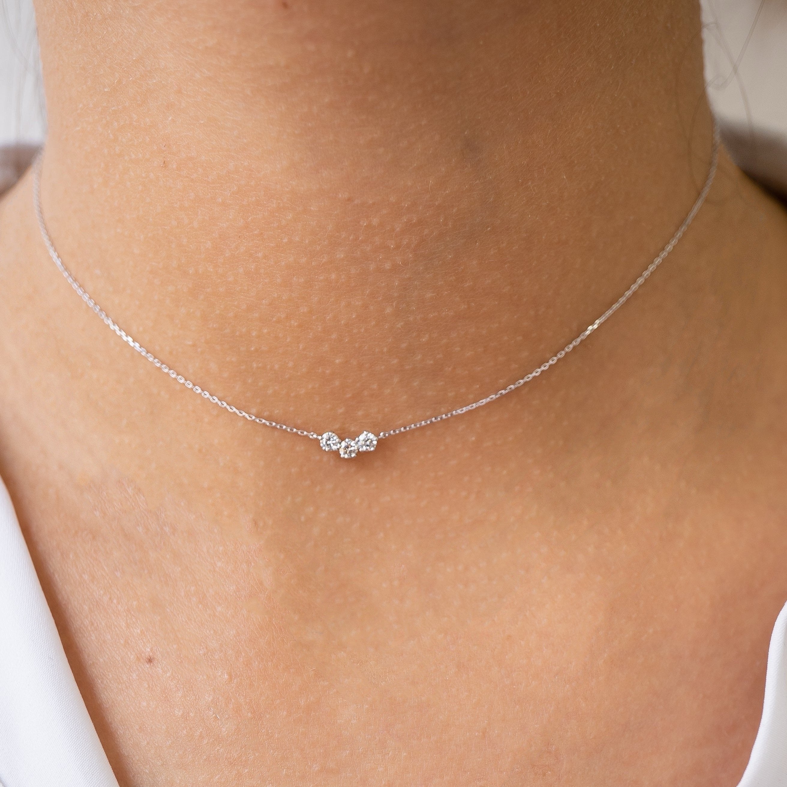 Francisca Three Diamond Necklace