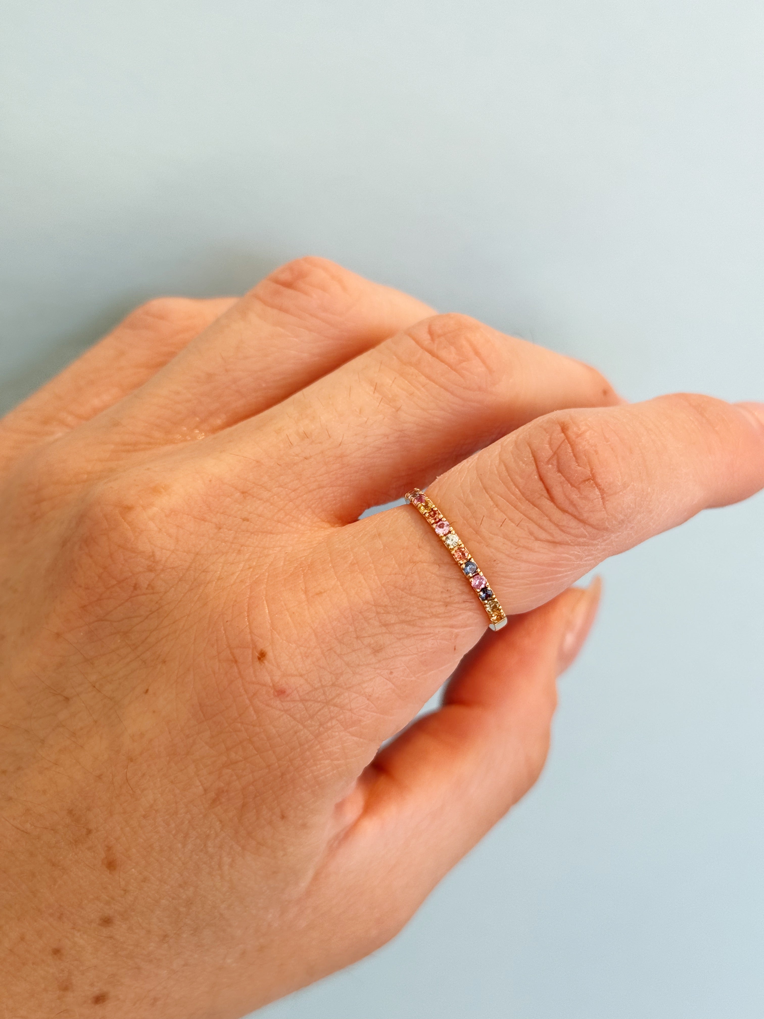 Rainbow Sapphire Ring