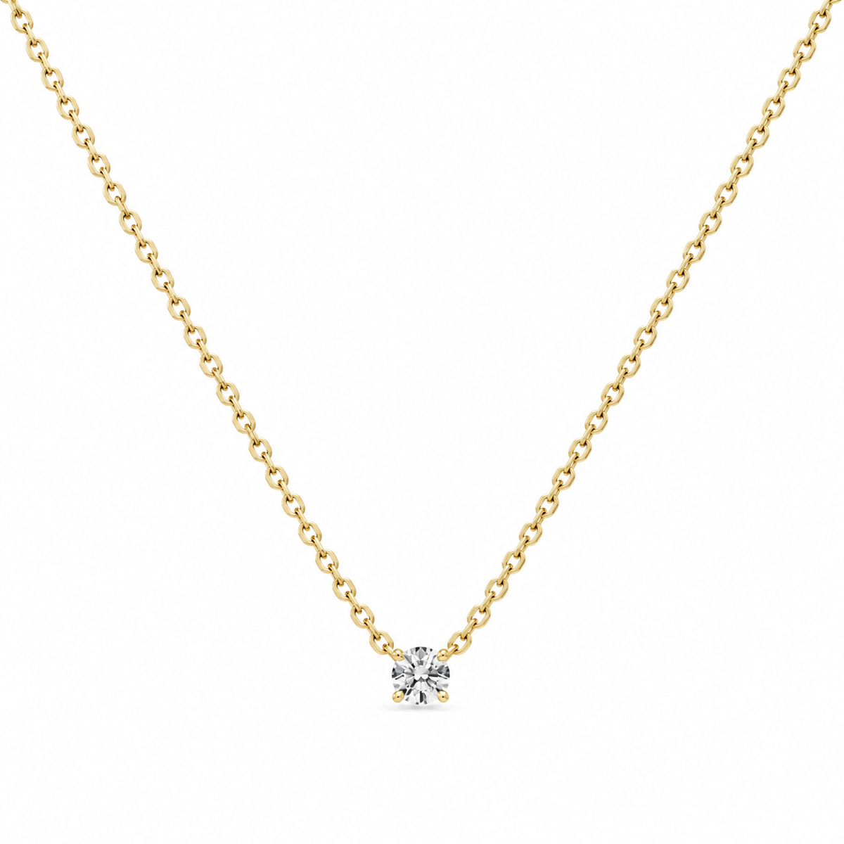 Belem Solitaire Diamond Necklace .07 ct.