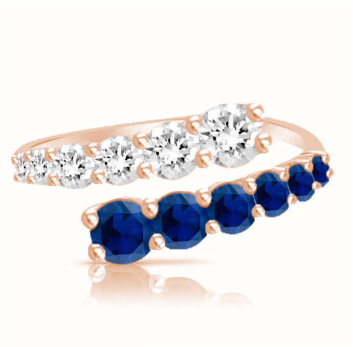 Balbina Blue Sapphire Diamond Ring