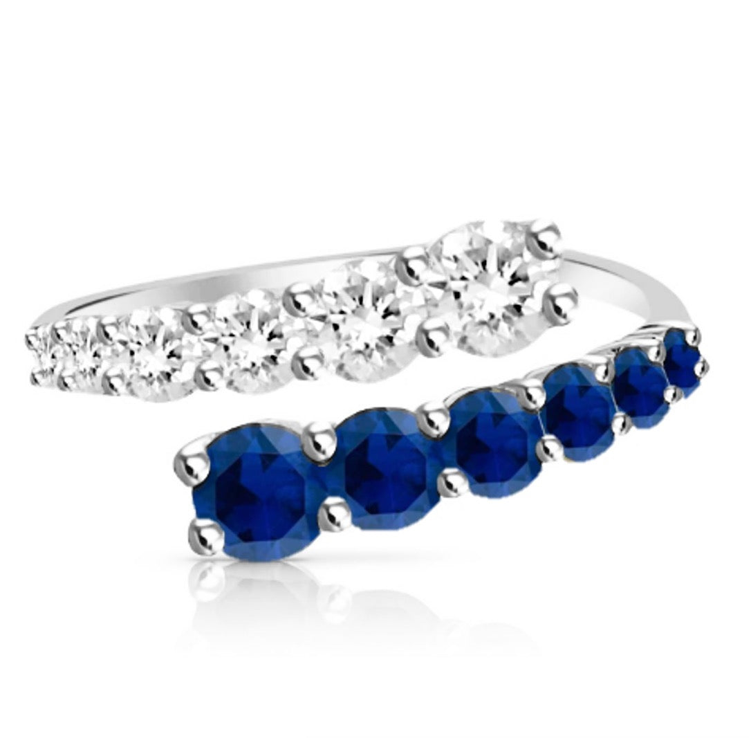 Balbina Blue Sapphire Diamond Ring