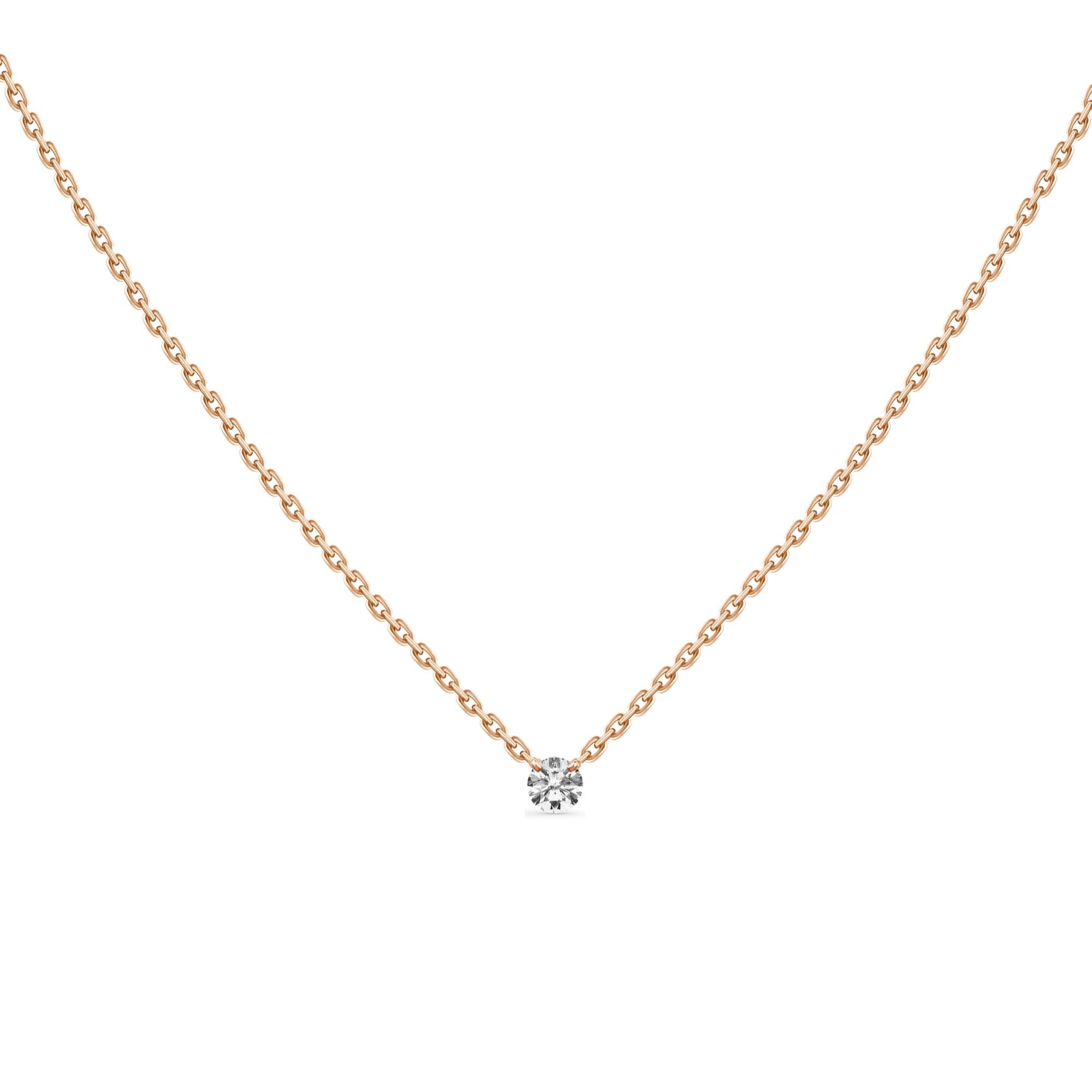 Belem Solitaire Diamond Necklace .07 ct.