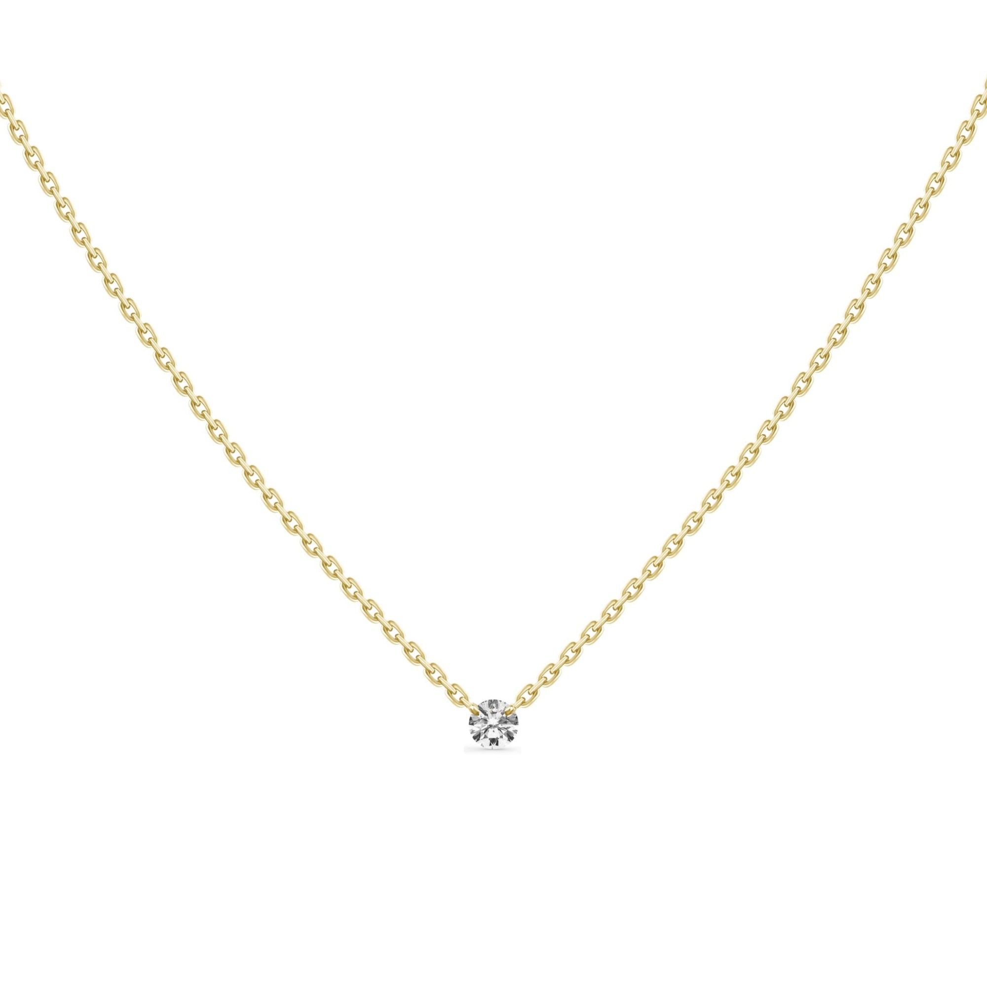 Belem Solitaire Diamond Necklace .07 ct.