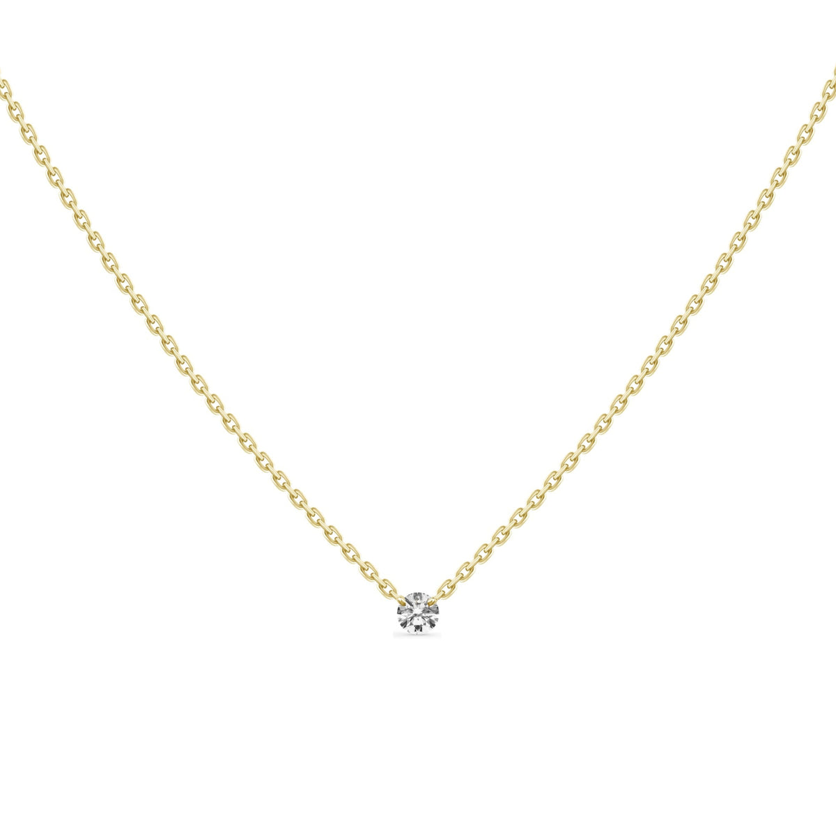 Belem Solitaire Diamond Necklace .07 ct.