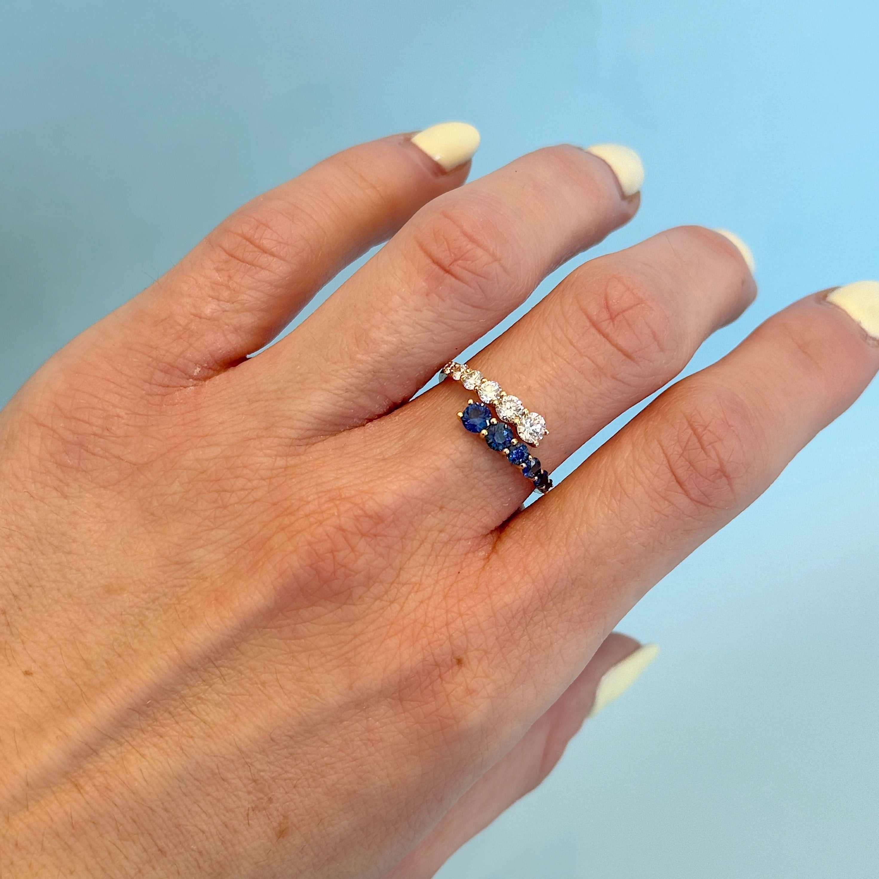 Balbina Blue Sapphire Diamond Ring