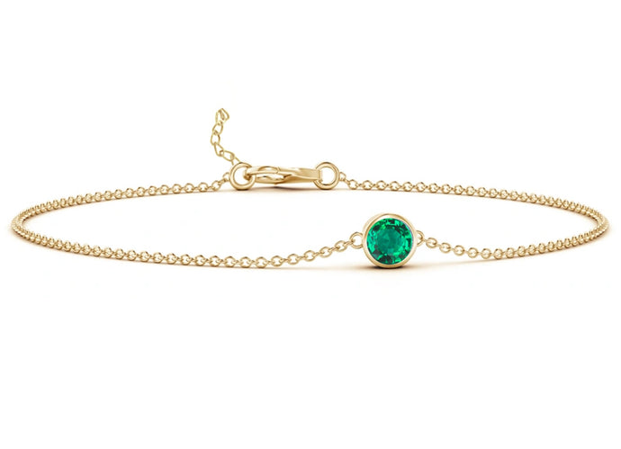 Birthstone Chain Bracelet (May)