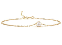Load image into Gallery viewer, 14KG Birthstone Pearl Chain Bracelet (June)
