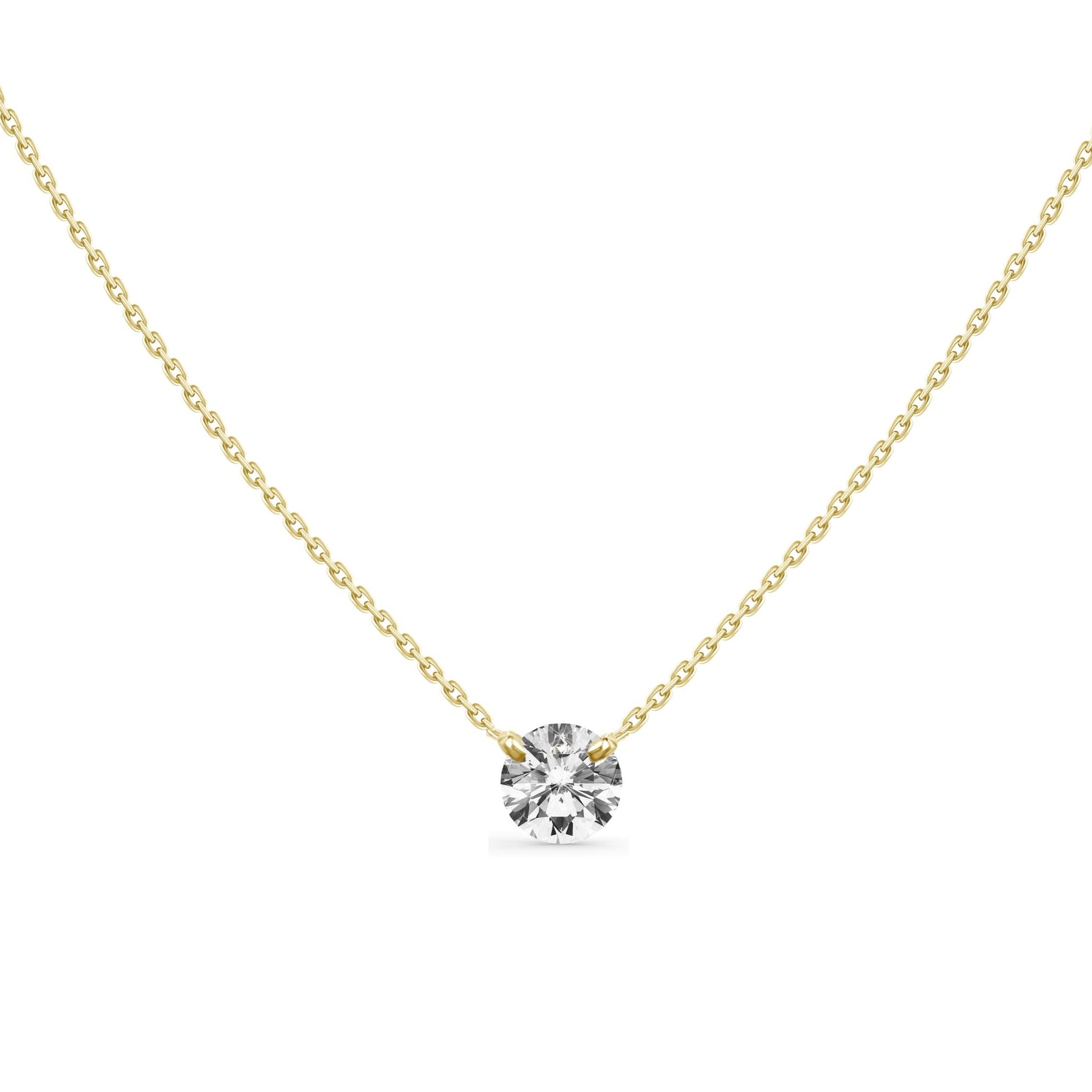 Blossom Solitaire Diamond Necklace 0.70 ct.