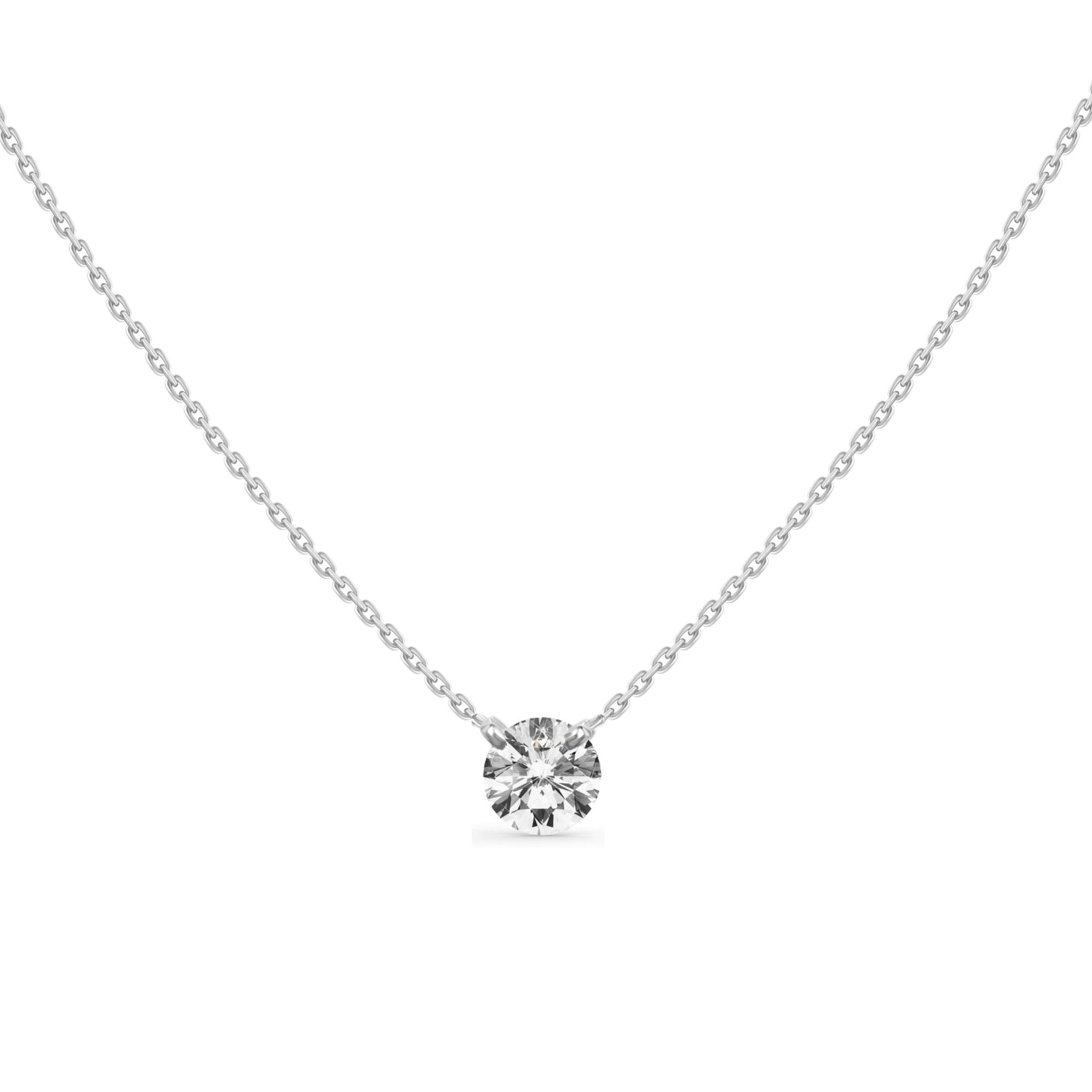 Blossom Solitaire Diamond Necklace 0.70 ct.