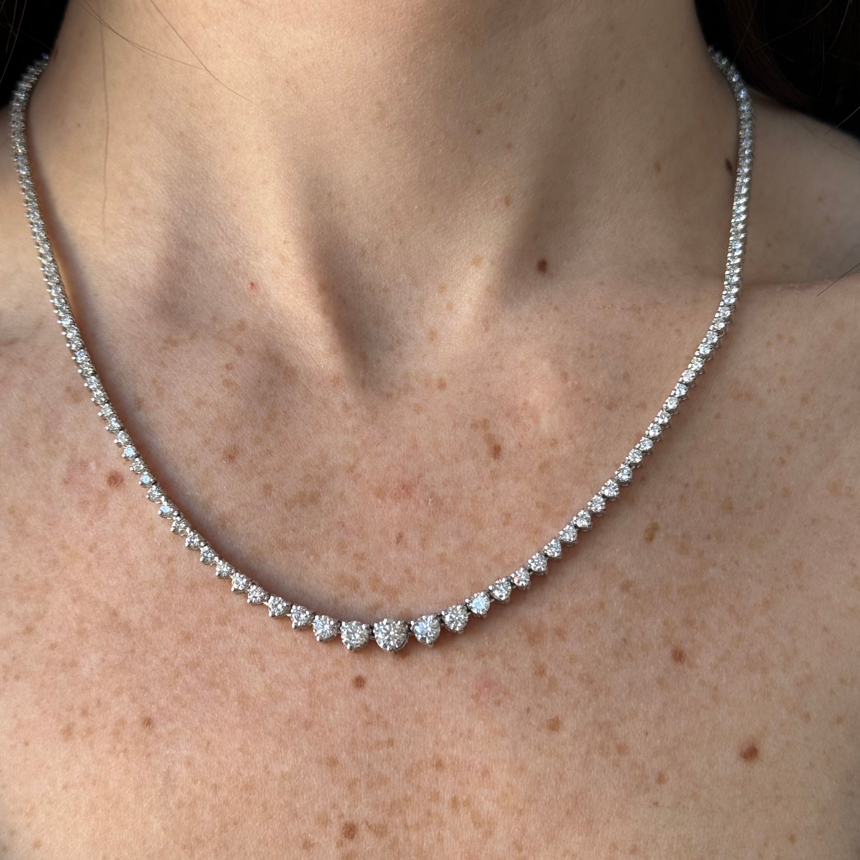 Bombshell Diamond Riviera Tennis Necklace 5.50 ct.