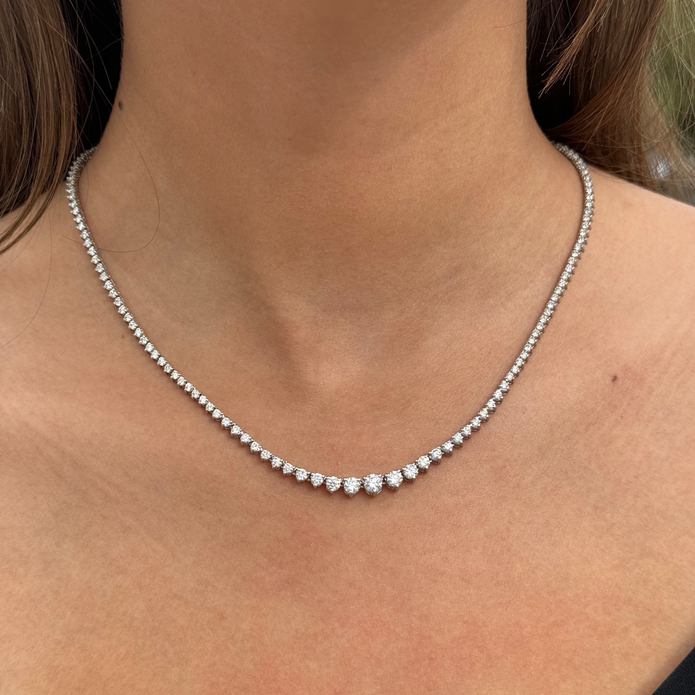 Bombshell Diamond Riviera Tennis Necklace 5.50 ct.