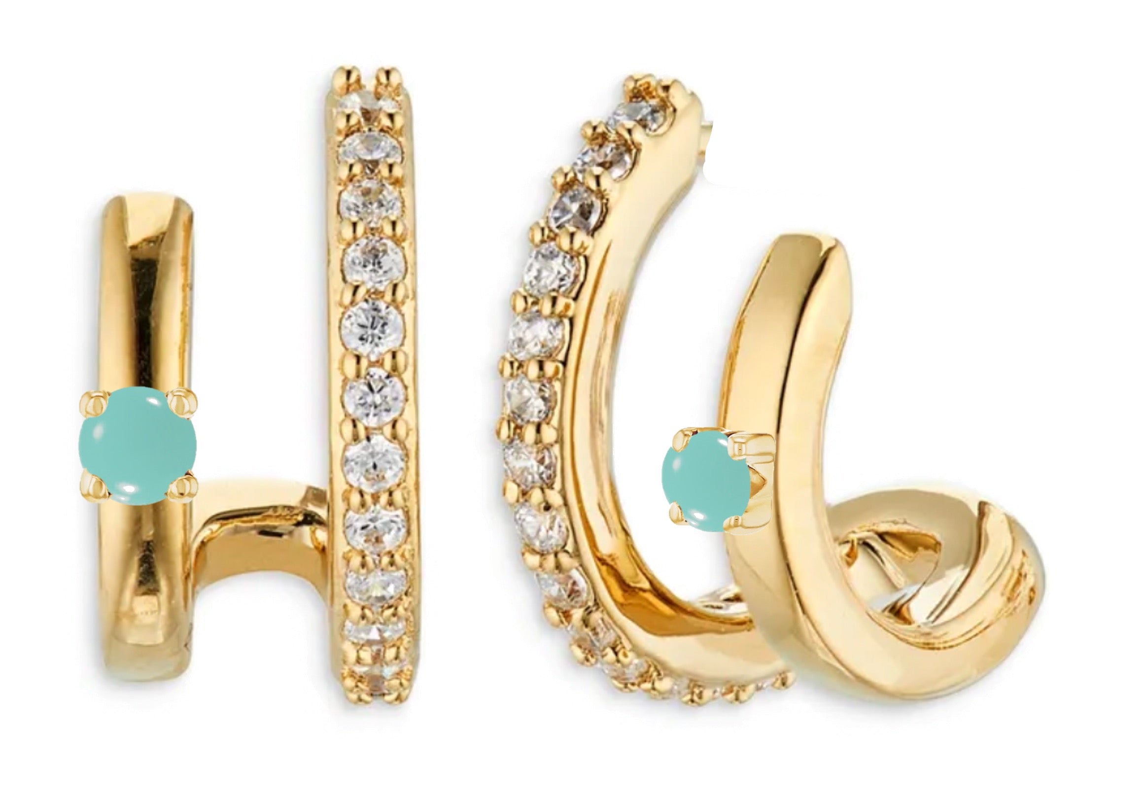 Brianna Turquoise Diamond Earrings