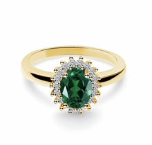 Load image into Gallery viewer, Verona Emerald Diamond Ring
