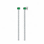 Christine 2 in 1 Emerald Diamond Earrings