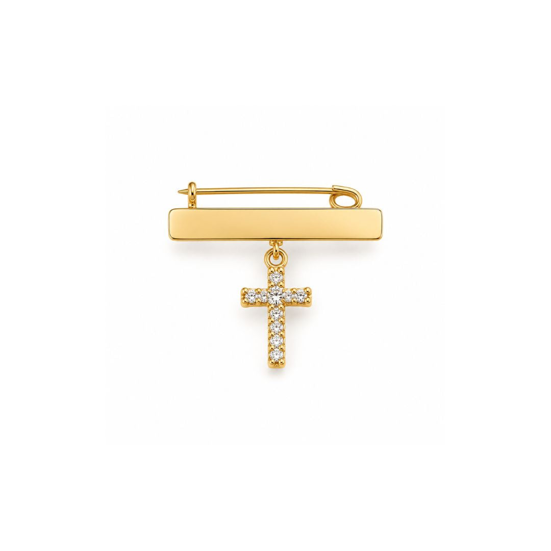 Baby Bar with CZ Cross