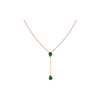 Indira Emerald Lariat Necklace