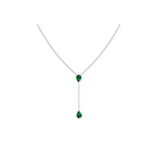 Indira Emerald Lariat Necklace