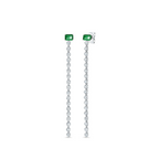 Christine 2 in 1 Emerald Diamond Earrings