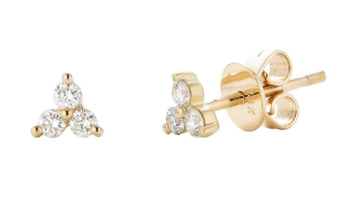 Trinity Three Diamond Piercings