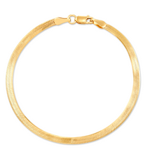 Load image into Gallery viewer, Honey Herringbone Chain Gold Bracelet
