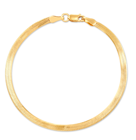 Honey Herringbone Chain Gold Bracelet