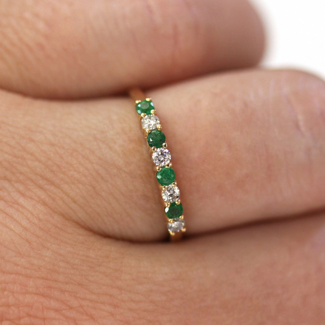 Iris Emerald Diamond Ring
