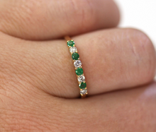 Load image into Gallery viewer, Iris Emerald Diamond Ring
