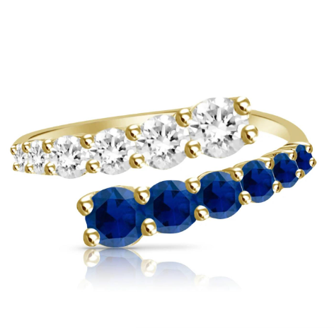 Balbina Blue Sapphire Diamond Ring