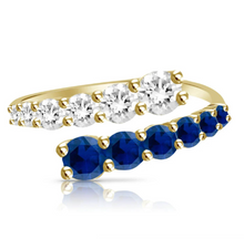 Load image into Gallery viewer, Balbina Blue Sapphire Diamond Ring
