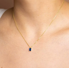 Load image into Gallery viewer, Jackie Blue Sapphire Necklace
