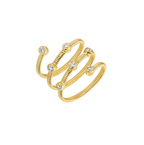 Bruna Diamond Spiral Ring