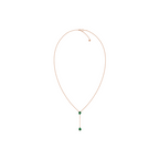 Indira Emerald Lariat Necklace