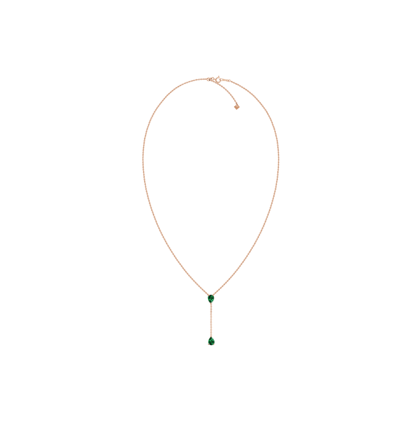 Indira Emerald Lariat Necklace