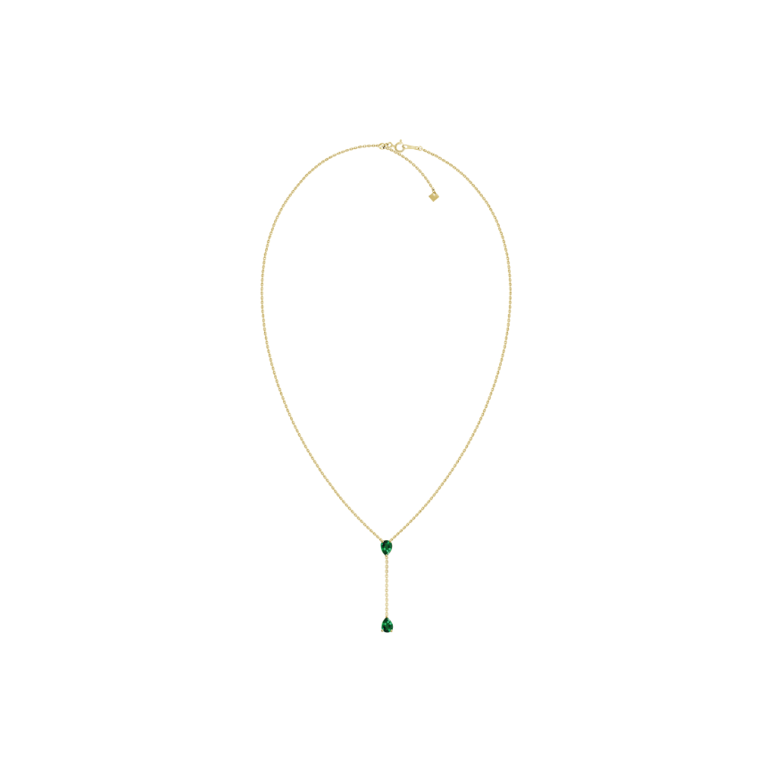 Indira Emerald Lariat Necklace