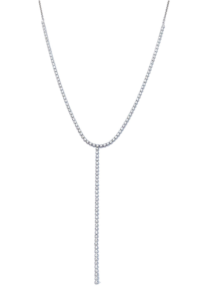 Cecil Half Diamond Lariat Tennis Necklace 1.50 ct.