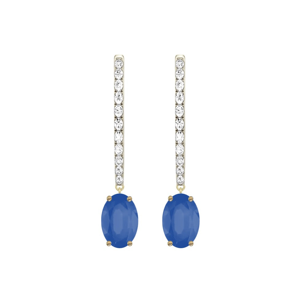 Celina Sapphire Diamond Earrings