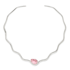 Nadia Manjarrez Bridal x FAIA Wavy Silver Collar Necklace with Morganite 4 ct