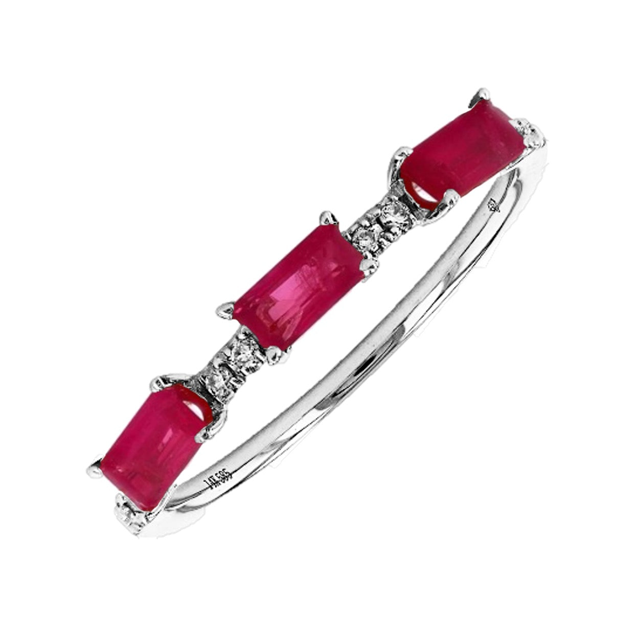 Cherry Ruby Diamond Ring