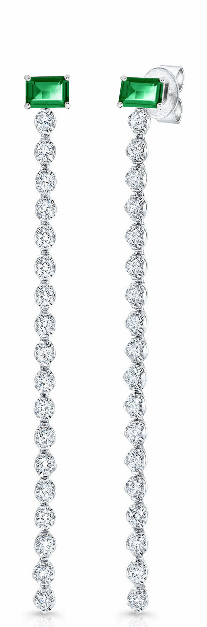 Christine Emerald Diamond Earrings