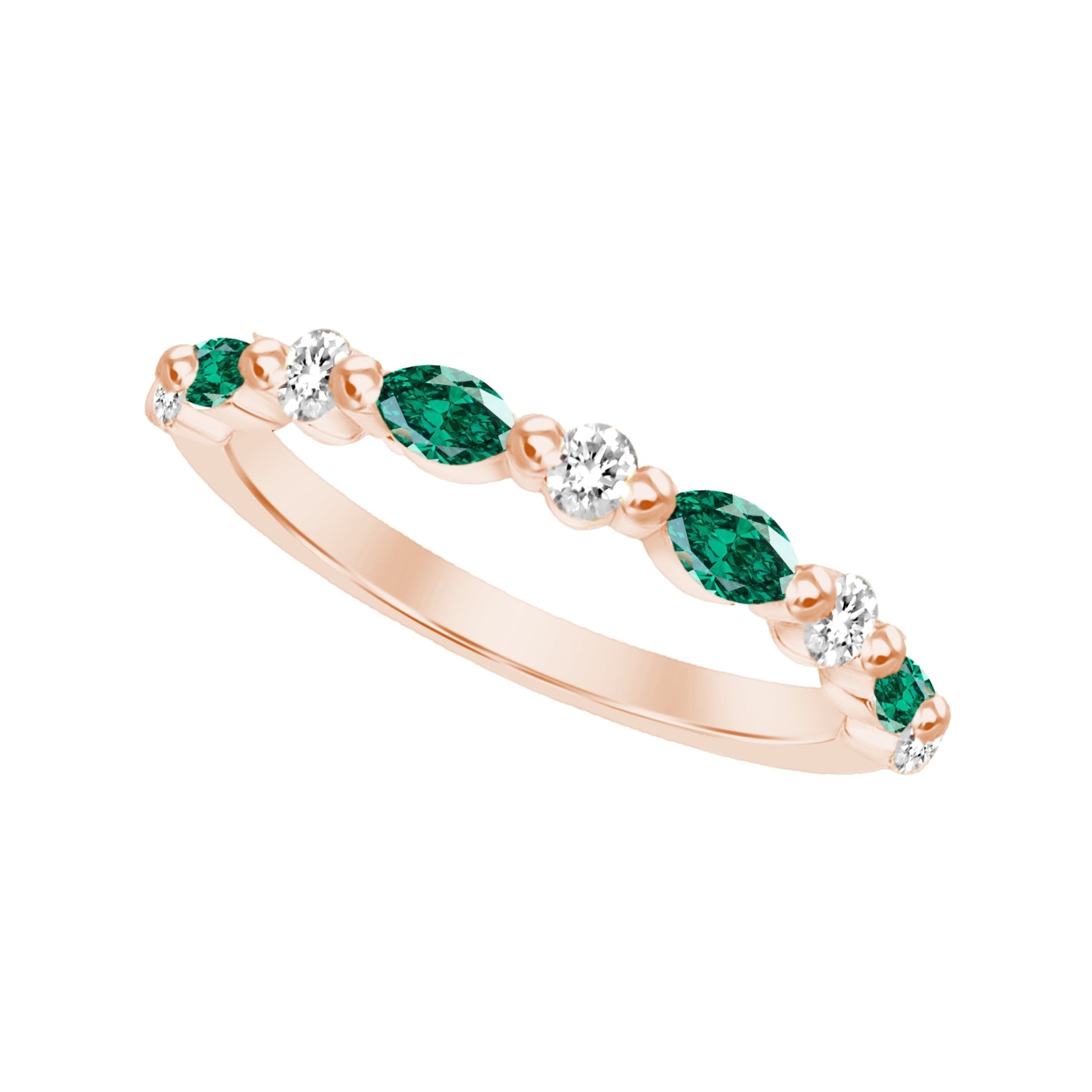 Cinthia Emerald Diamond Ring