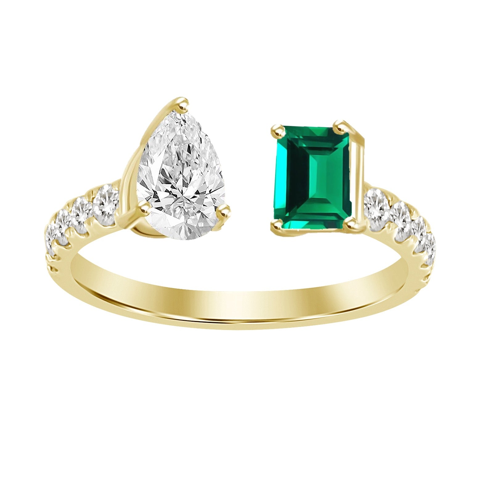Clariza Emerald Diamond Ring