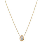 Constanza Bezel Pear Diamond Necklace 0.18 ct.