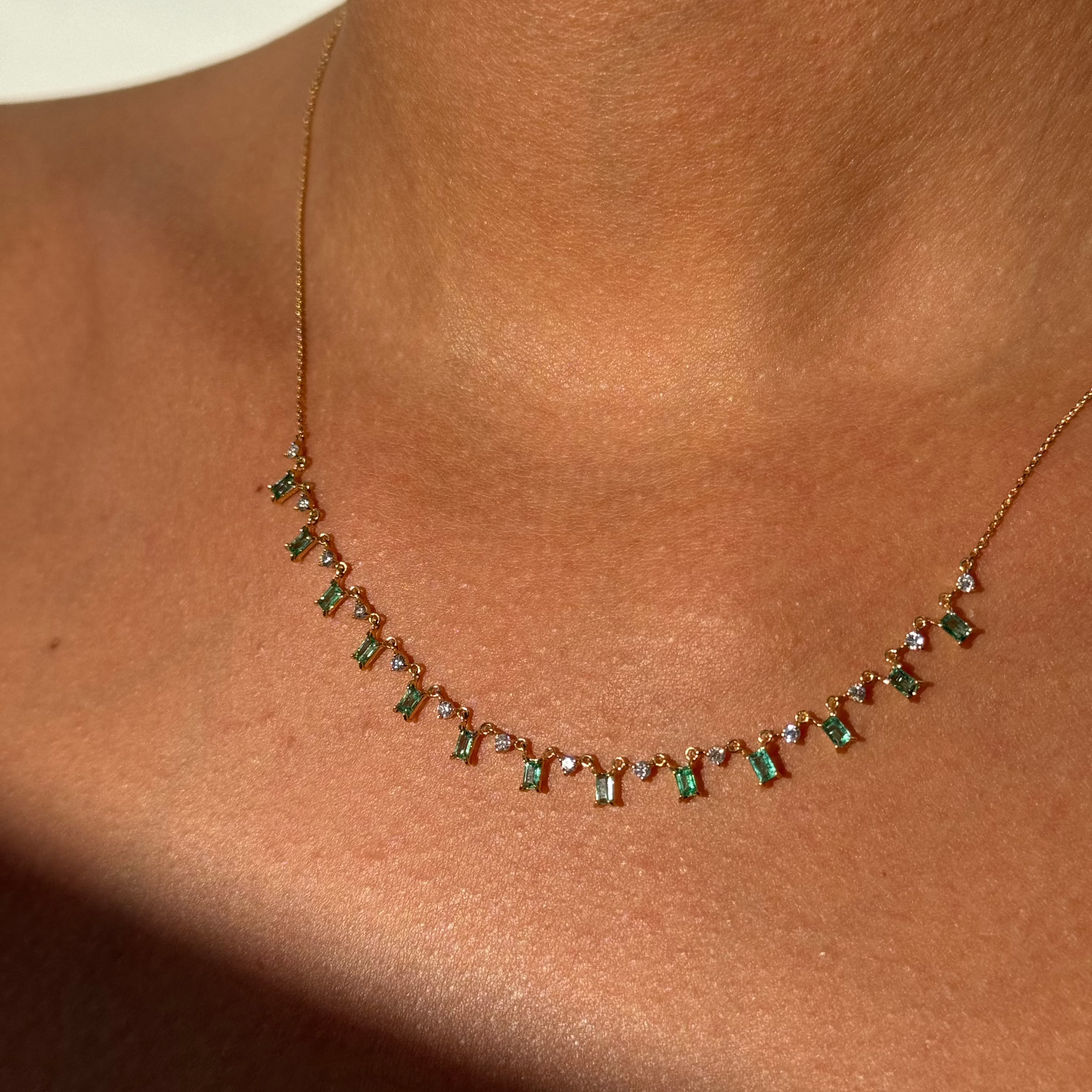 Capri Emerald Diamond Necklace