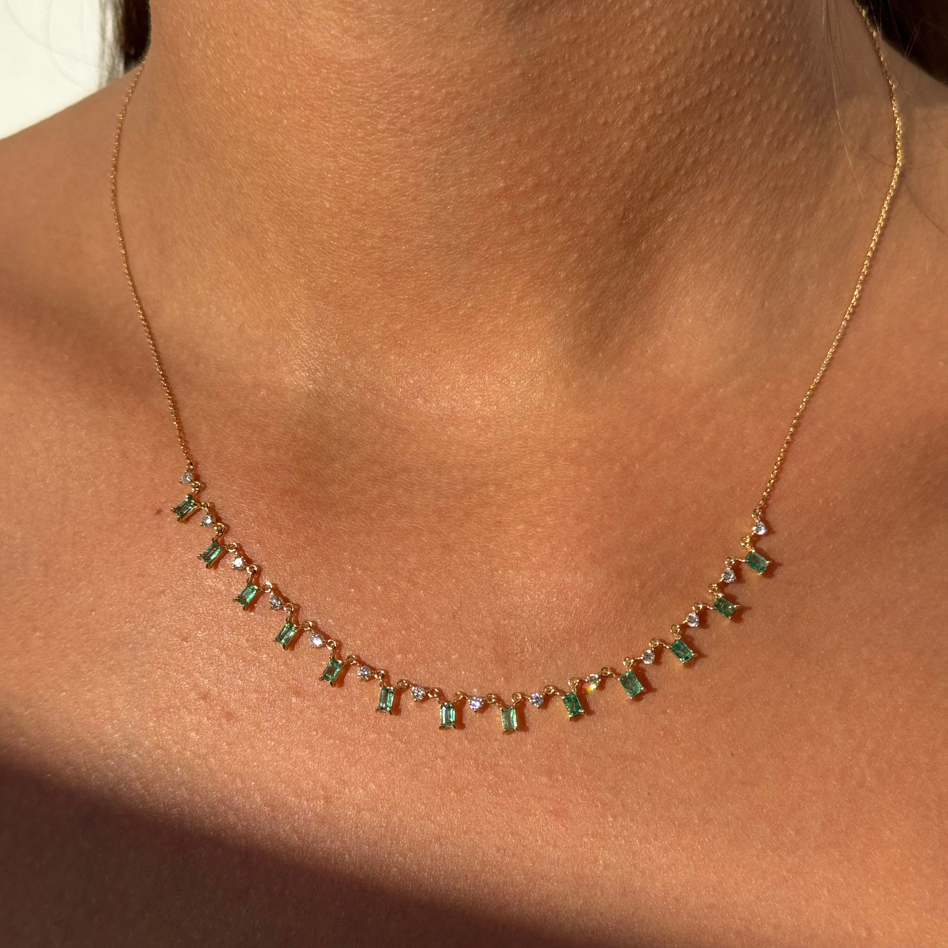Capri Emerald Diamond Necklace