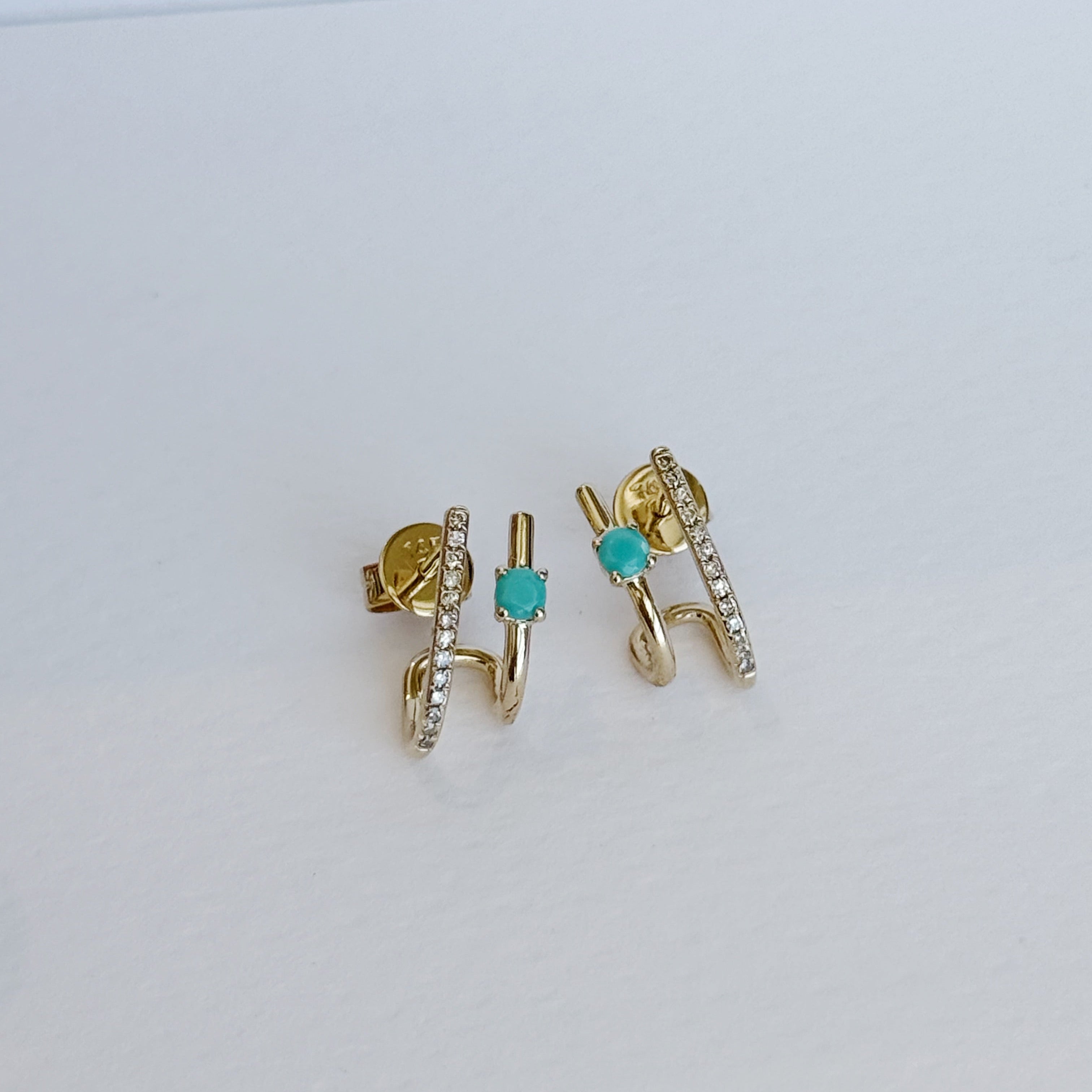 Brianna Turquoise Diamond Earrings