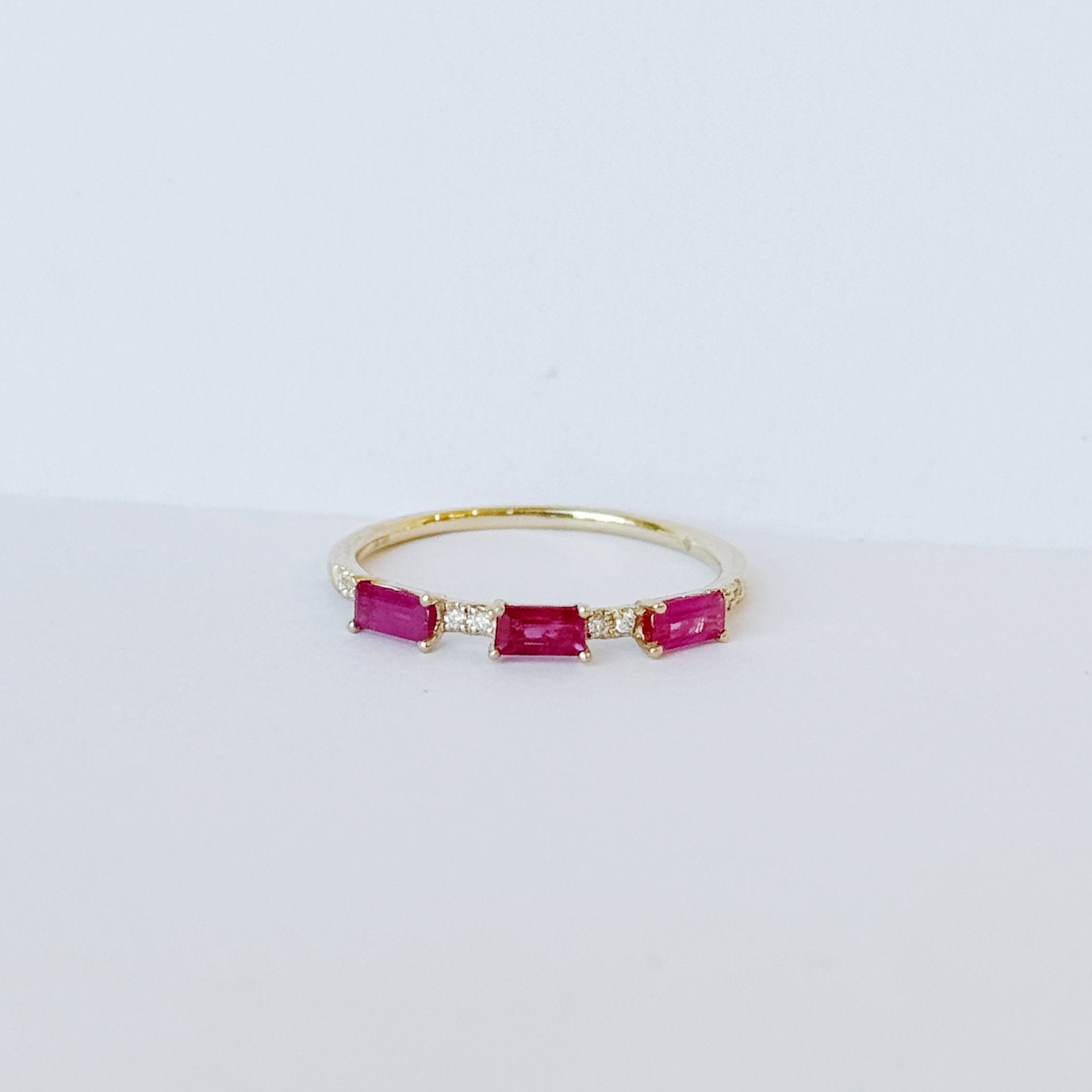 Cherry Ruby Diamond Ring
