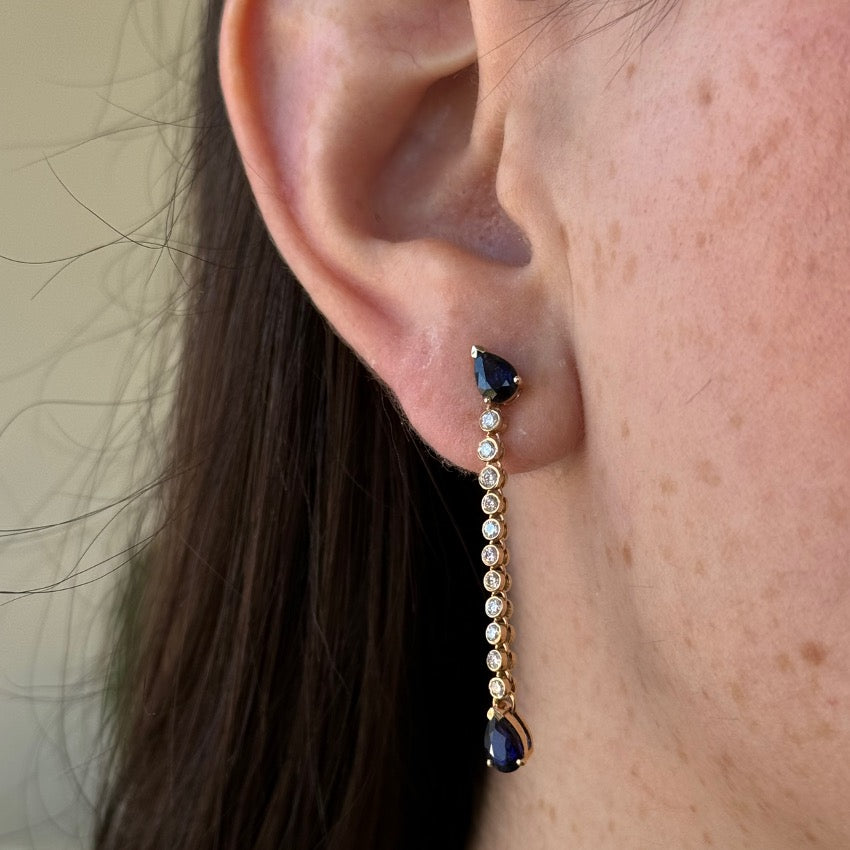 Dakota Sapphire Diamond Earrings