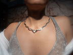 Selene Wavy Silver Collar Necklace 2 ct